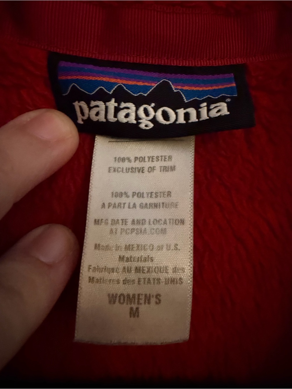 Patagonia Women’s M Red Fleece Snap-T Pullover Synchilla Outdoor - Picture 6 of 6